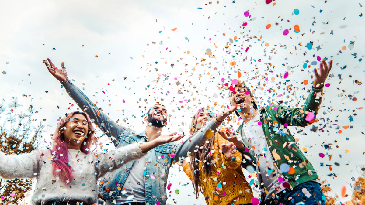 Students Celebrating