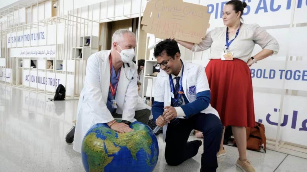 Demonstration at the COP28 UN climate summit on December 3, 2023