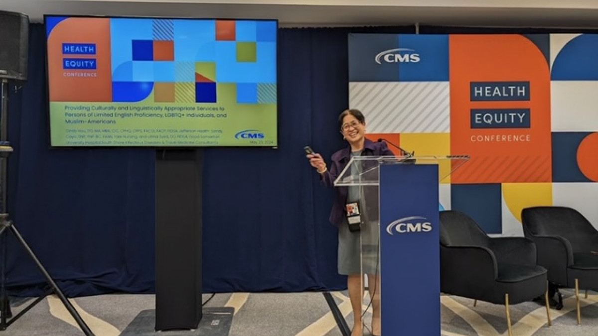 Dr. Hou at CMS Health Equity Conference in Bethesda, MD