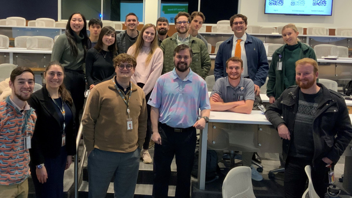 Dr. Layher with IdahoCOM students